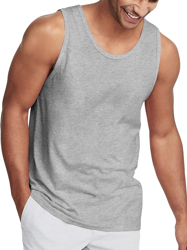 Hat and Beyond Mens Tank Top Soft Performance Boxing Gym Shirts Plain Muscle Tee