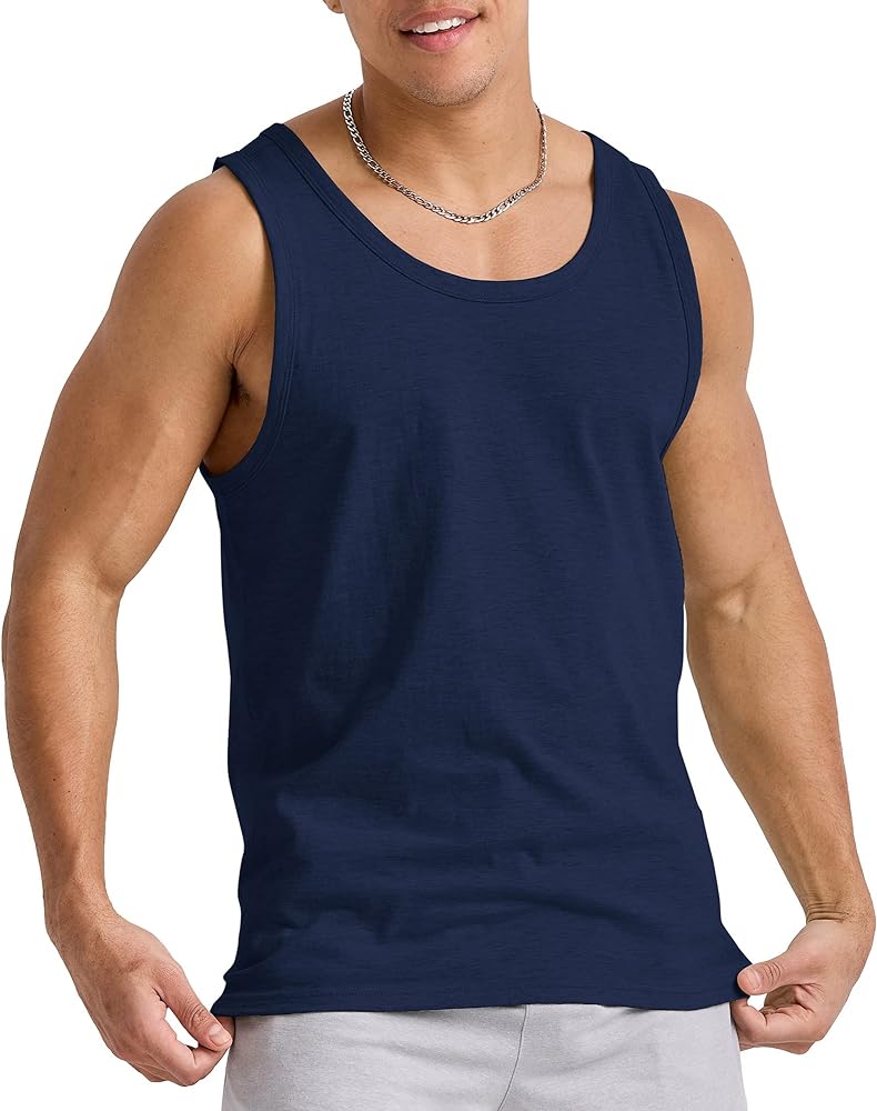 Hanes Mens Originals Tri-Blend Tank Top, Lightweight Tanks For Men, Sleeveless Tank Shirt