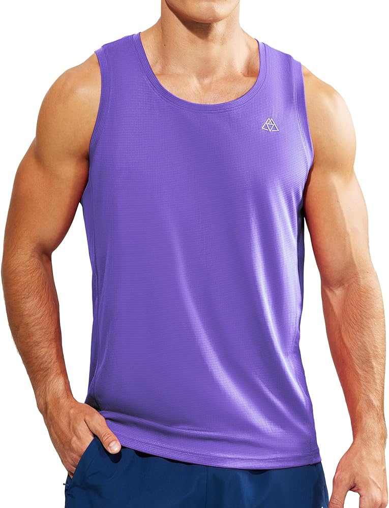 Haimont Men’s Sleeveless Workout Tank Tops Athletic Running Quick Dry Muscle Shirts Moisture Wicking Lightweight