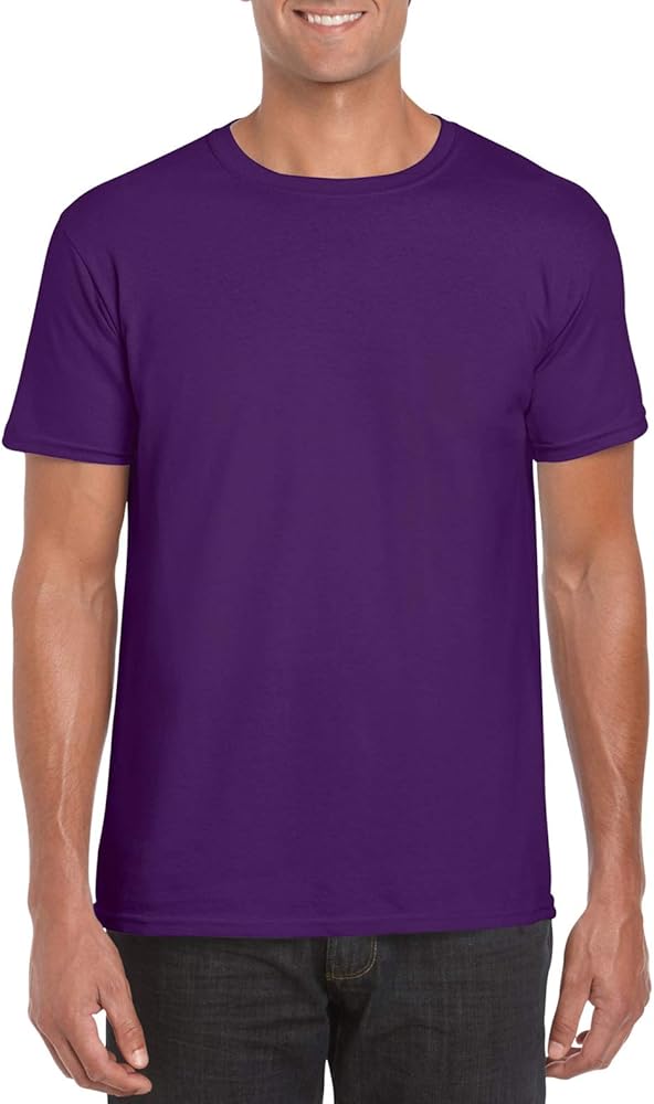 Gildan Mens Softstyle T-Shirt, 4XL, Purple