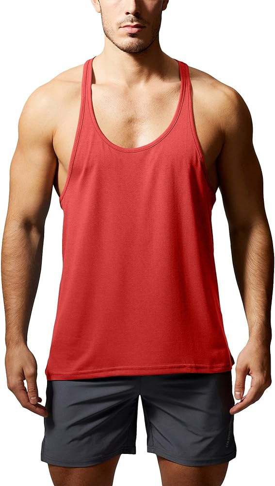 GYM REVOLUTION Men's 5 Pack Workout Fitness Tank Tops Muscle Gym Sleeveless Shirts