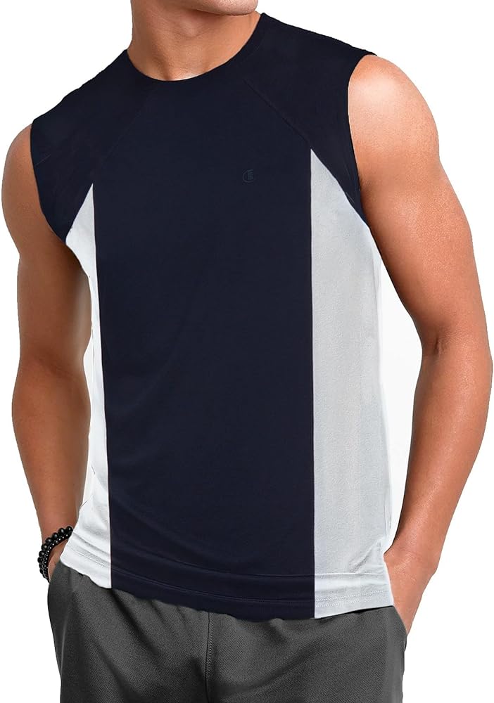 Champion Big and Tall Sleeveless Shirts for Men - Cotton Mens Muscle T Shirts, Jersey Muscle Tank Top