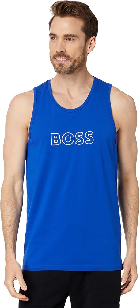 BOSS Outline Logo Cotton Tank Top