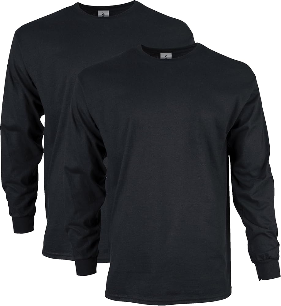 Gildan Unisex-Adult Ultra Cotton Long Sleeve T-Shirt, Style G2400, Multipack