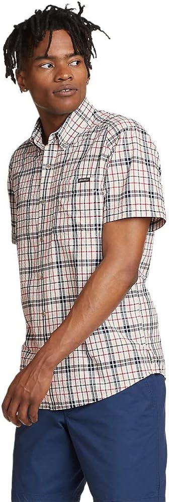 Eddie Bauer Men's Pack It Seersucker Short-Sleeve Shirt