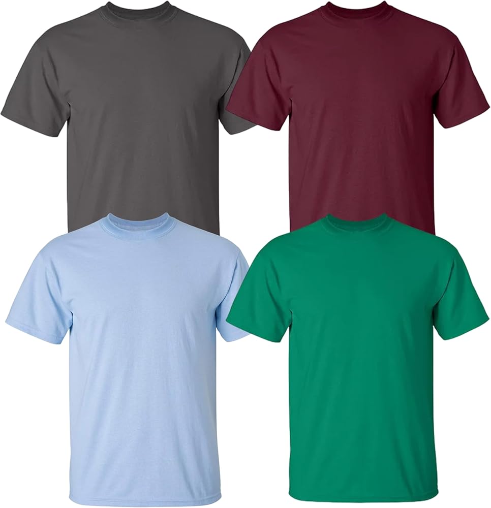 Gildan Men's Heavy Cotton Short Sleeve T-Shirt, Style G500, Multipack of 1|2|4|6|10, Make Your Own Customized Set!