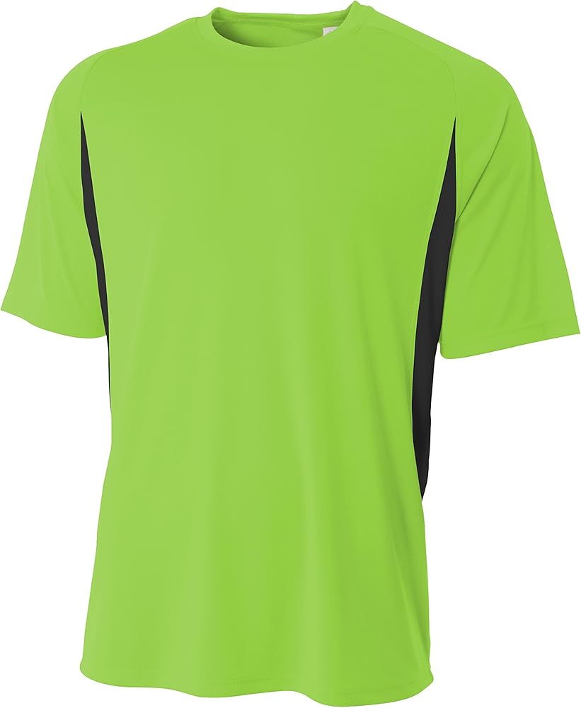 A4 Men’s High-Performance Moisture-Wicking Color Block T-Shirt