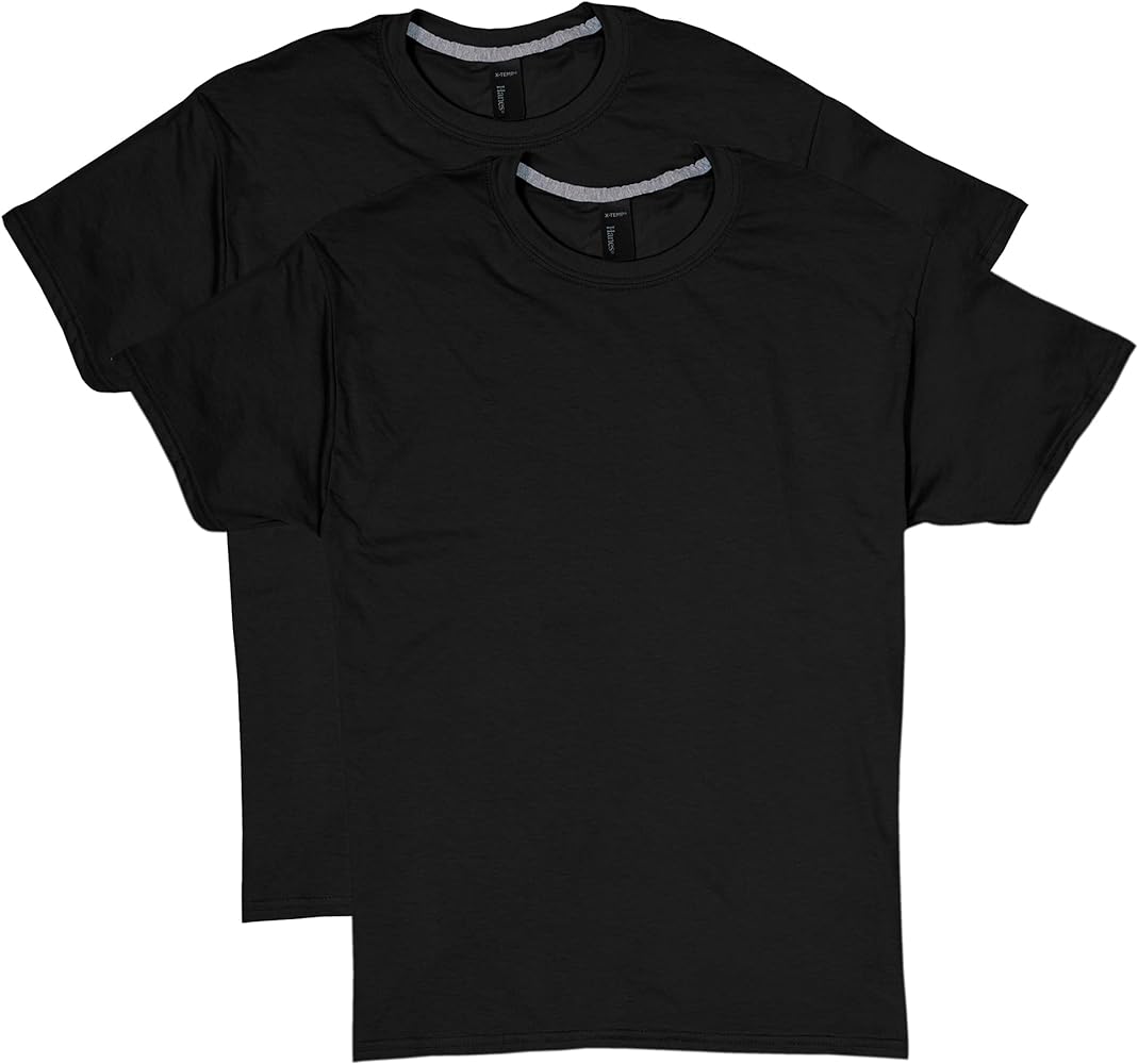 Hanes Men's X-Temp Performance T-Shirt Pack, Cotton Blend Moisture-Wicking Tees for Men, 2-Pack