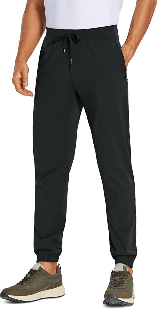 CRZ YOGA Mens 4-Way Stretch Golf Joggers with Pockets 30" - Work Pants Track Gym Athletic Workout Hiking Pants