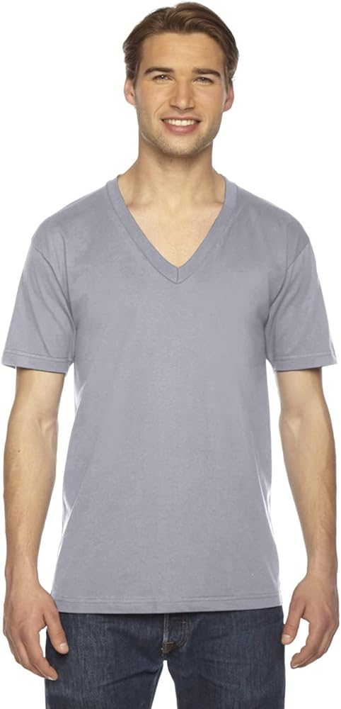 American Apparel Men's Unisex Fine Jersey Short-Sleeve V-Neck