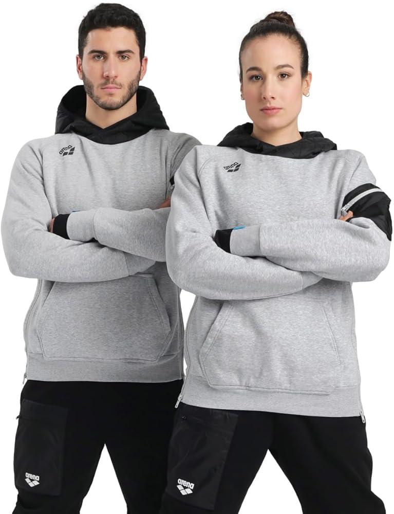 ARENA Unisex Adults Hooded Tech Warm Up Sweatshirt Active Men’s Women’s Long Sleeve Regular Fit Soft Fleece Pullover Hoodie