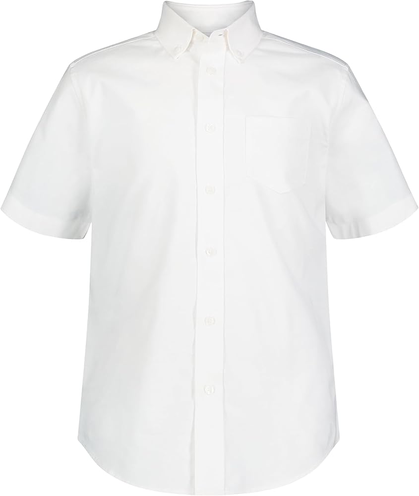 IZOD Uniform Young Men’s Short Sleeve Button-down Oxford Shirt