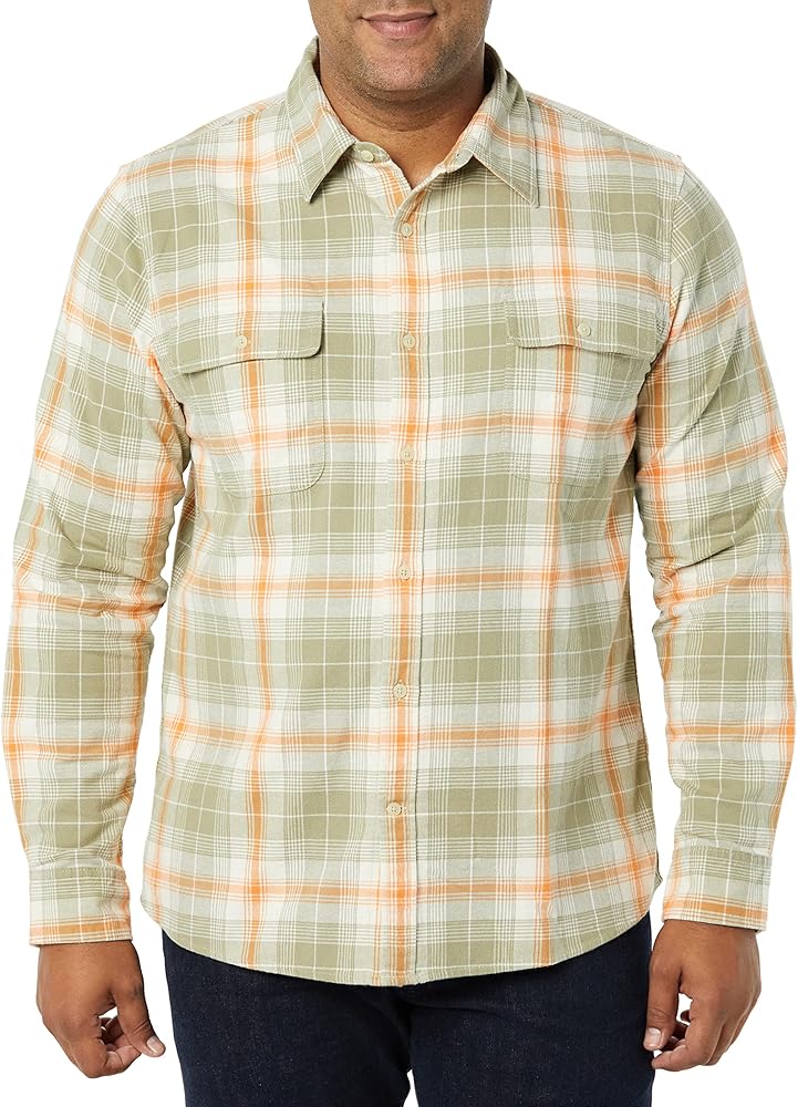 Goodthreads Men's Slim-Fit Long-Sleeve Stretch Flannel Shirt