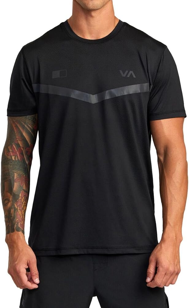 RVCA Mens Sport Regular Fit Athletic Breathable Tees