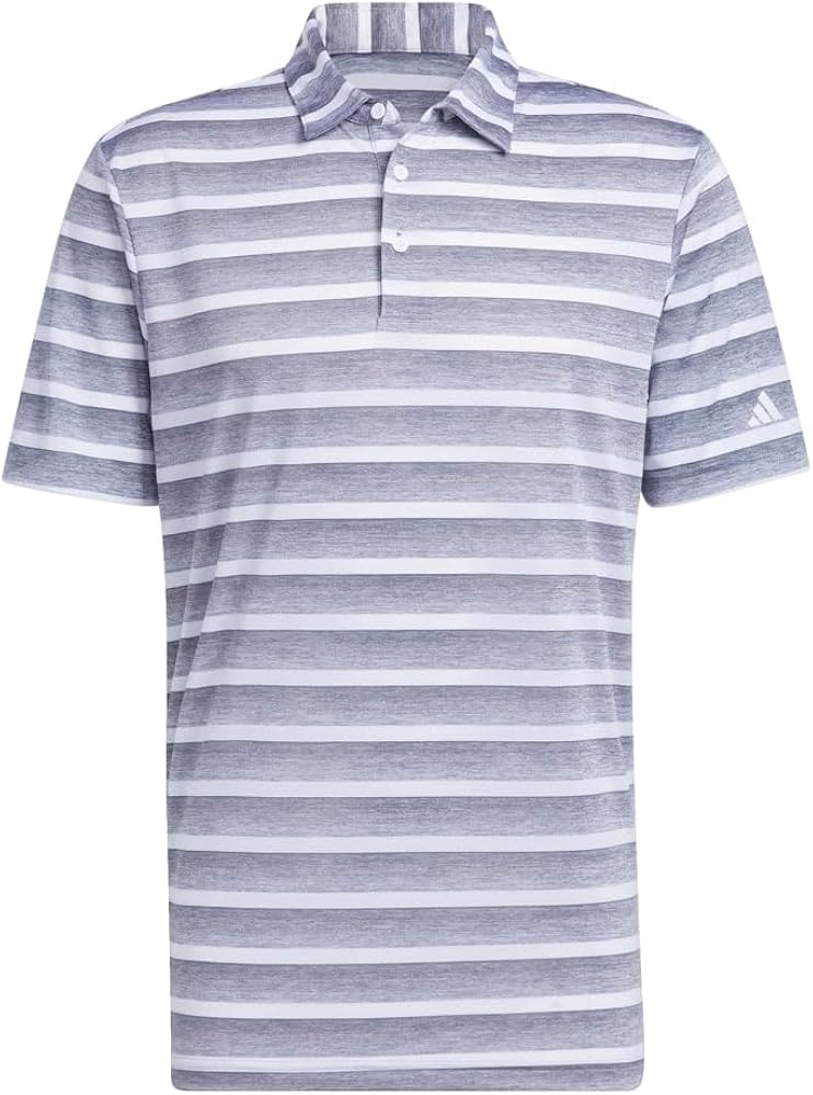 adidas Men's Two Color Stripe Golf Polo Shirt