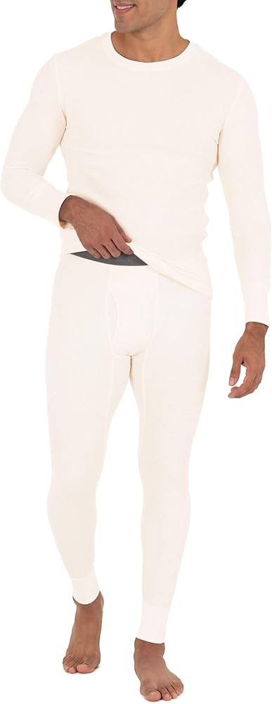 Fruit of the Loom Men's Recycled Waffle Thermal Underwear Set (Top and Bottom)