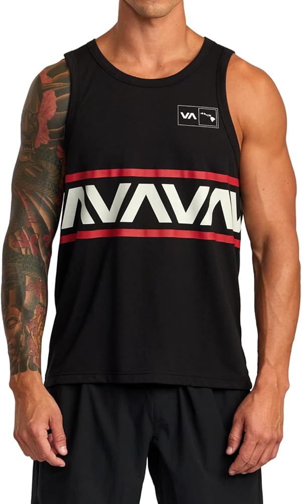 RVCA Mens Sport Regular Fit Athletic Breathable Tank Top