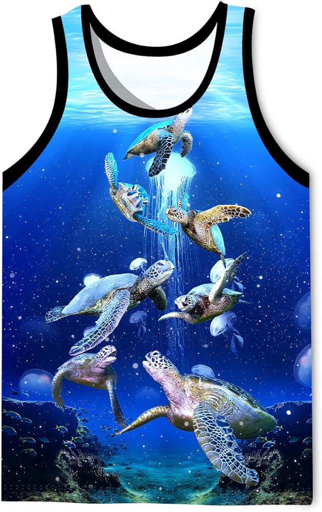 LAIDIPAS Men's 3D Tank Tops Summer Casual Novelty Sleeveless Shirt Unisex Colorful Graphics Top Tees Shirt