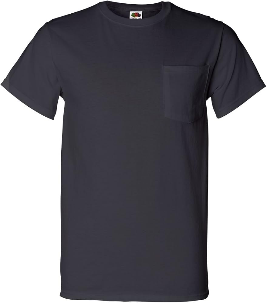 Fruit of the Loom 100% Heavy Cotton HD Pocket T-Shirt, ATHLETIC HEATHER