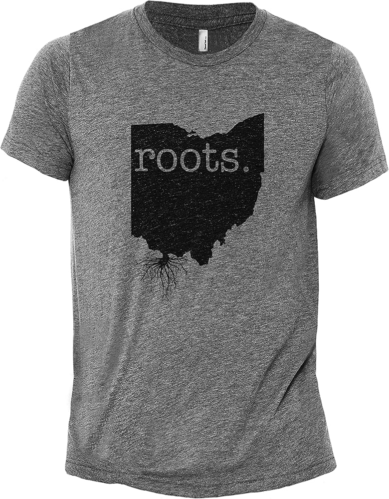 Thread Tank Home Roots State Ohio OH Men's Modern Fit T Shirt Printed Graphic Tee Breathable Fabric Vintage Casual Wear