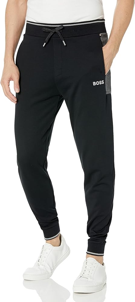 BOSS Men's Embroidered Logo Cotton Blend Joggers