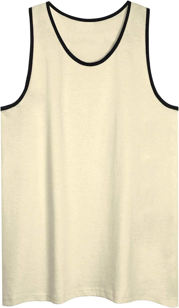 Men's Sleeveless Premium Basic Casual Solid Tank Top Shirts