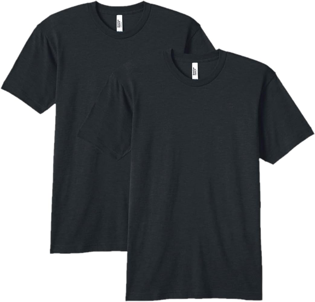 American Apparel Unisex Tri-Blend Track T-Shirt, Style GTR401, 2-Pack