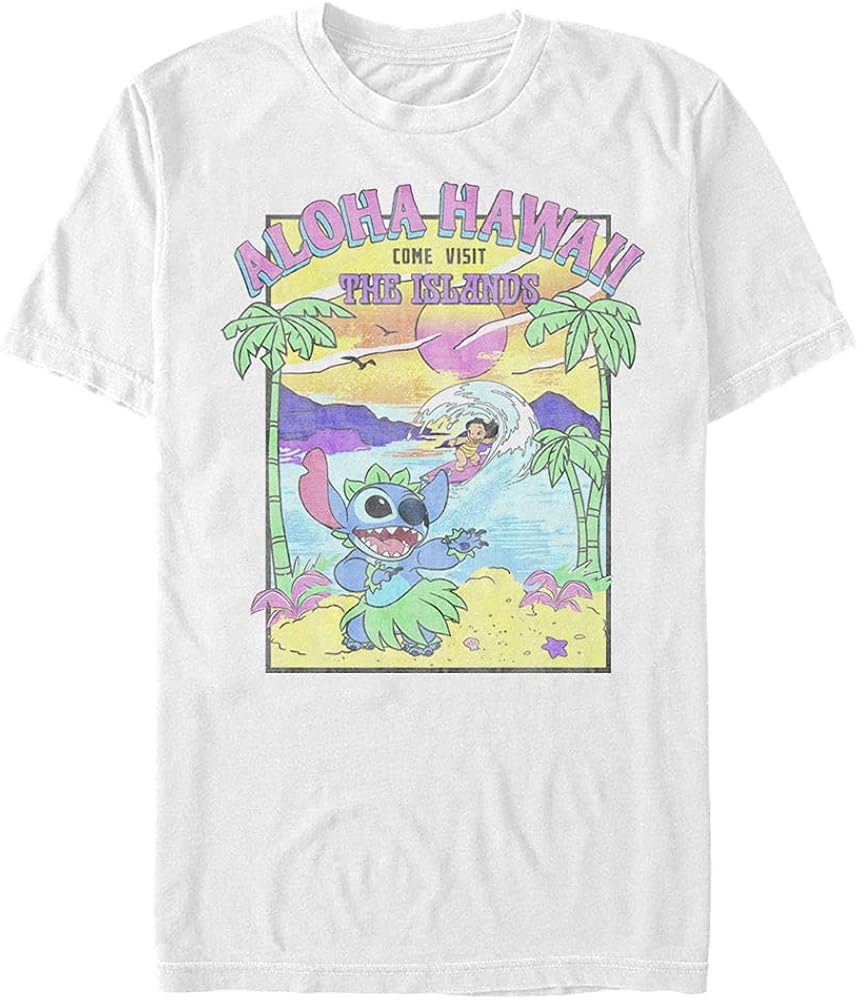 Disney Men's Lilo & Stitch Visit The Islands T-shirt