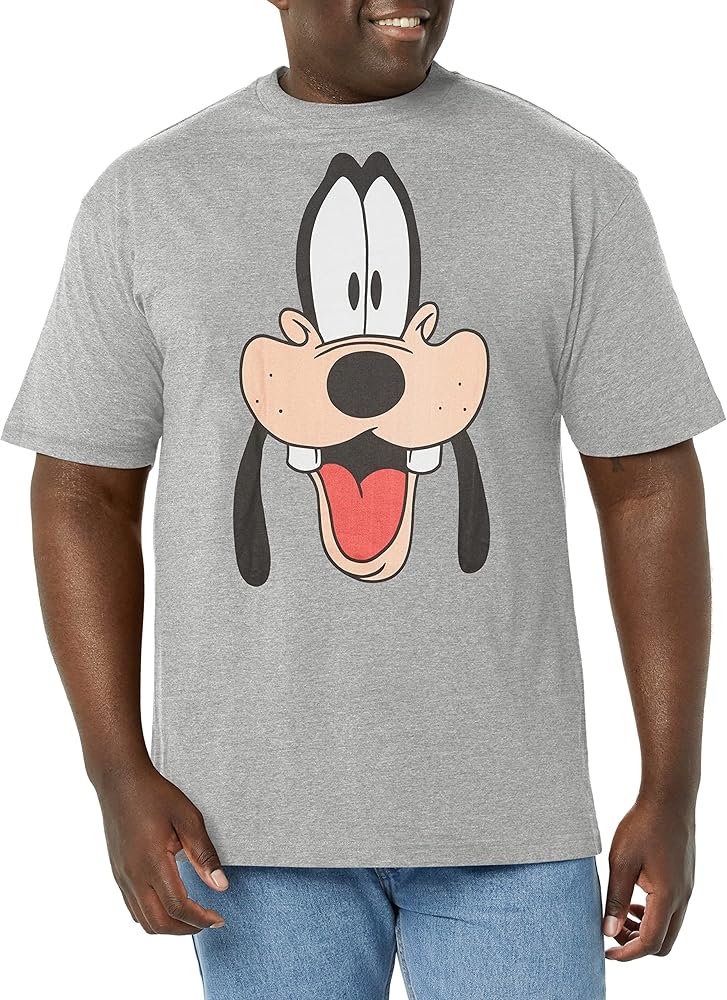 Disney Tall Movie Goofy Dad Big Face Men's Tops Short Sleeve Tee Shirt