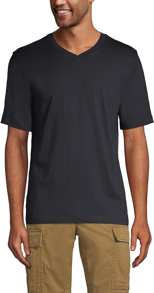 Lands' End Men's Super-T Short Sleeve V-Neck T-Shirt