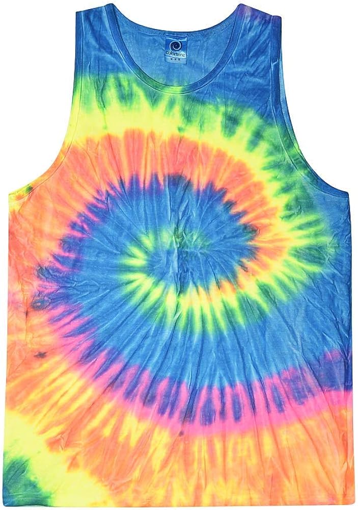 Buy Cool Tank Tops 100% Cotton Colorful Tie Dye Tank Top