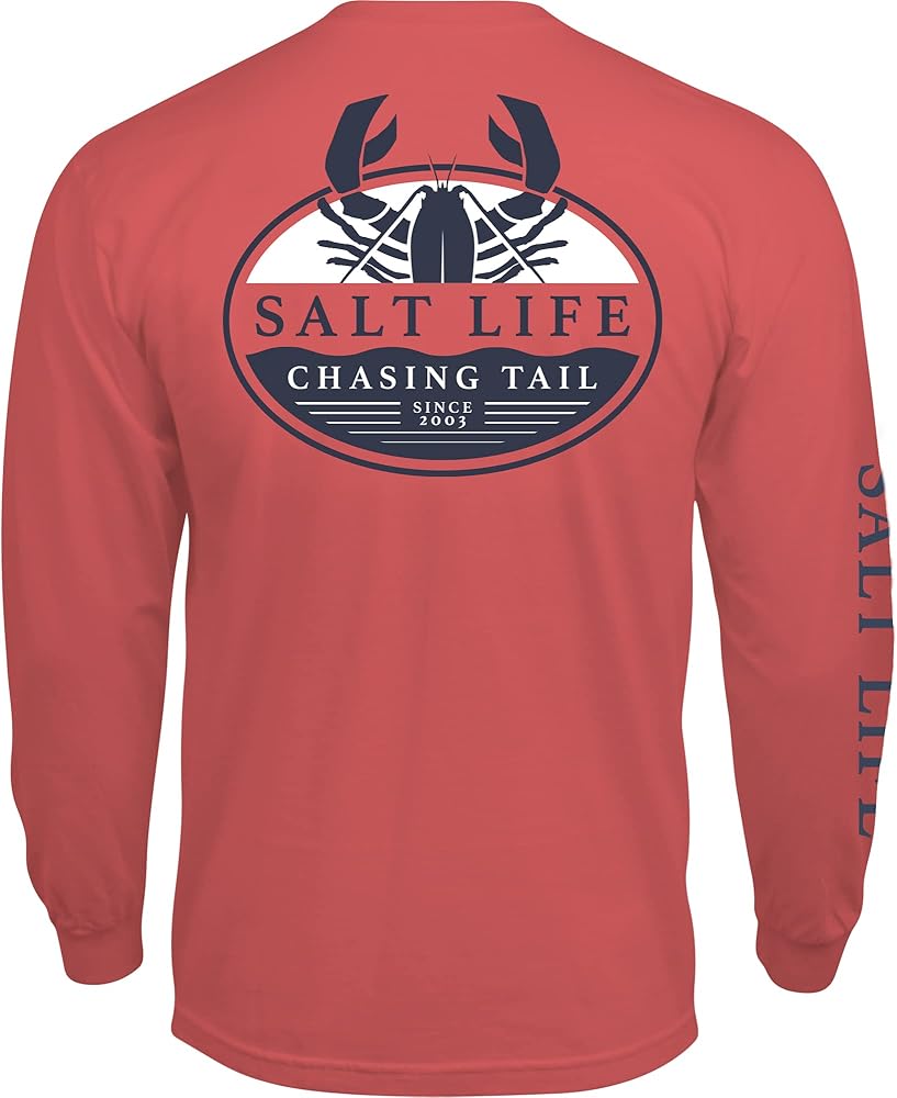 Salt Life Men's Lobster Tailin Long Sleeve Crew Neck Tee