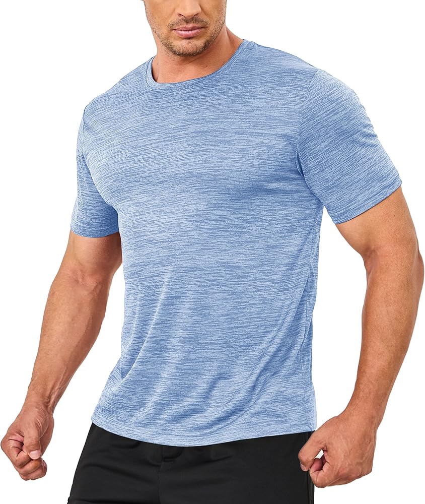 TACVASEN Workout Shirts for Men Short Sleeve Athletic Quick Dry fit Shirts for Running