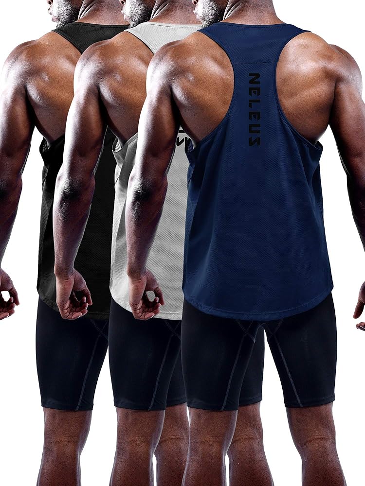 NELEUS Men's Workout Running Tank Top Sleeveless Gym Athletic Shirts