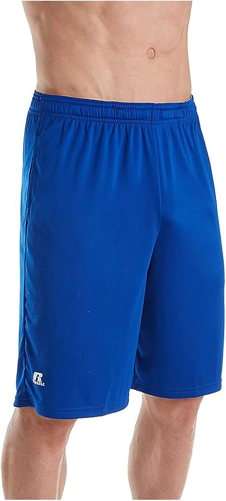 Russell Athletics Men's Dri Power Essential Performance Shorts with Pocket - Workout and Gym Active Wear