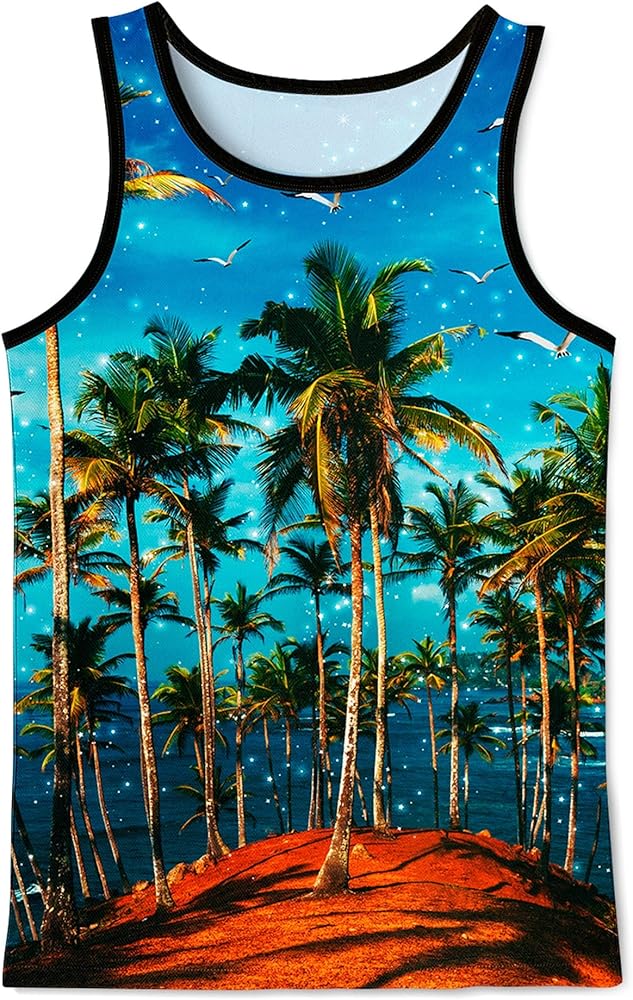 Asylvain 3D Tank Tops for Men Women Cool Design Graphic Sleeveless Shirts Summer Tops