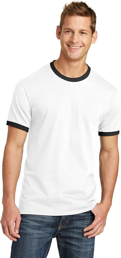 PORT AND COMPANY 54Oz 100% Cotton Ringer Tee (PC54R)