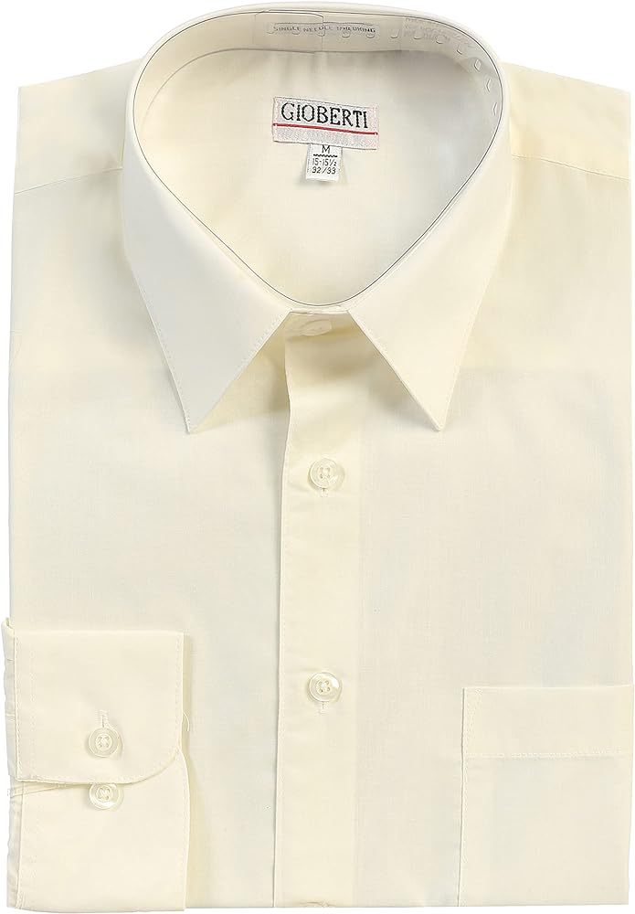 Gioberti Men's Long Sleeve Solid Dress Shirt