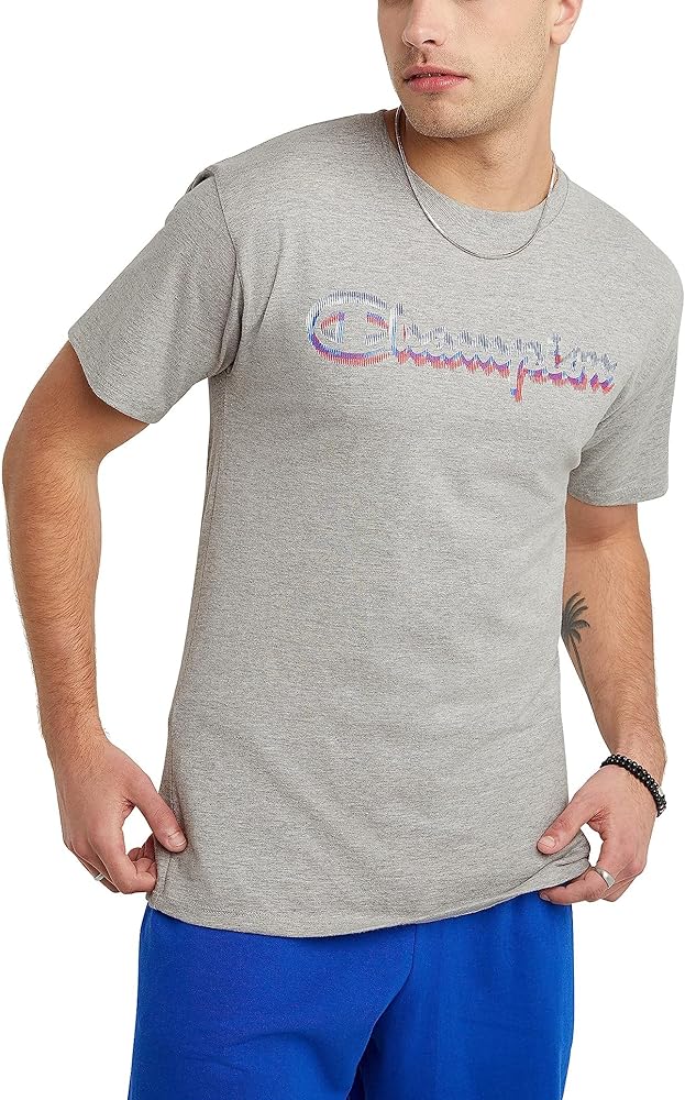 Champion mens Classic T Shirt, Aberration Script