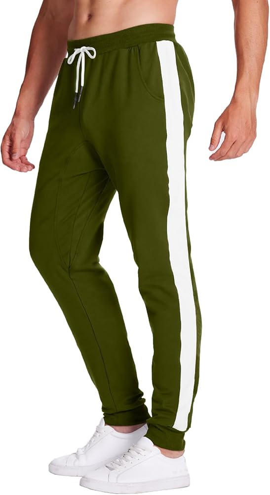 LABEYZON Men's Sweatpants, Jogger Track Pants Slim Fit Workout Gym Pants for Men with Zipper Pockets