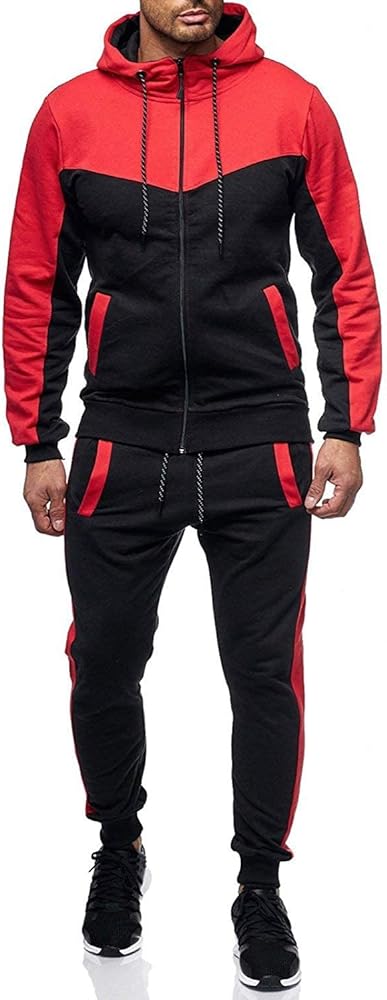 Track Suits for Men Set Full Zip Sweatsuit Outdoor Jogging Men Tracksuits