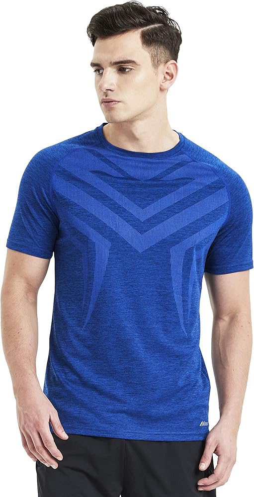 Mens Running Dry Fit T-Shirt Athletic Outdoor Short Sleeve Comfortable Sports Top