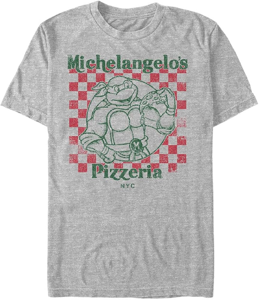 Nickelodeon Big & Tall Teenage Mutant Ninja Turtles Mikeys Pizza Men's Tops Short Sleeve Tee Shirt