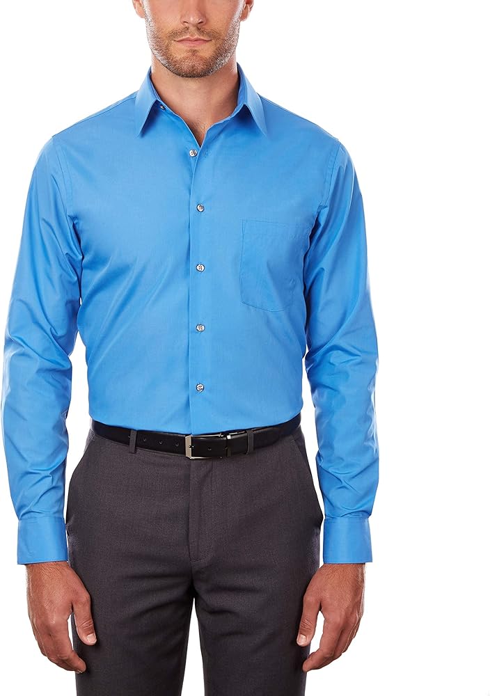 Van Heusen Men's Tall FIT Dress Shirts Poplin