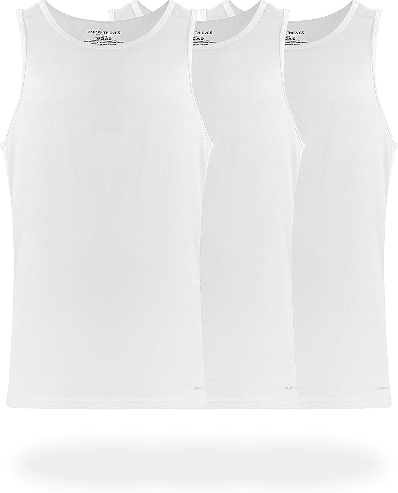 Pair of Thieves Men's Tank Top Undershirts 3 Pack - Slim Fit, Soft & Breathable Tank A Shirt - Comfortable Men's Undershirts