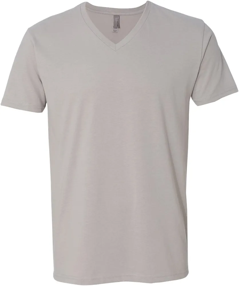 Next Level 6440 Premium Fitted Sueded V-Neck Tee Light Grey Medium