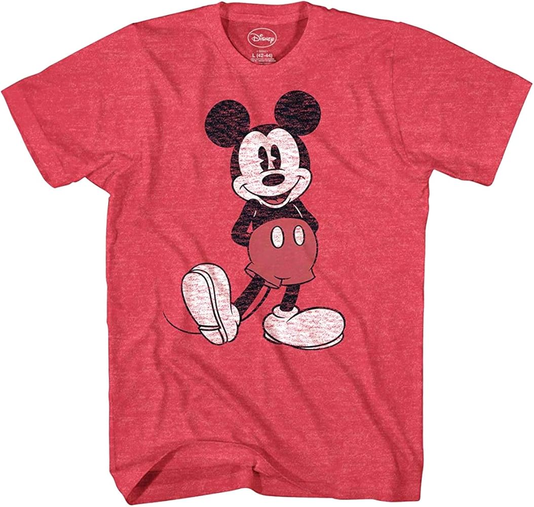 Disney Men's Full Size Mickey Mouse Distressed Look T-Shirt