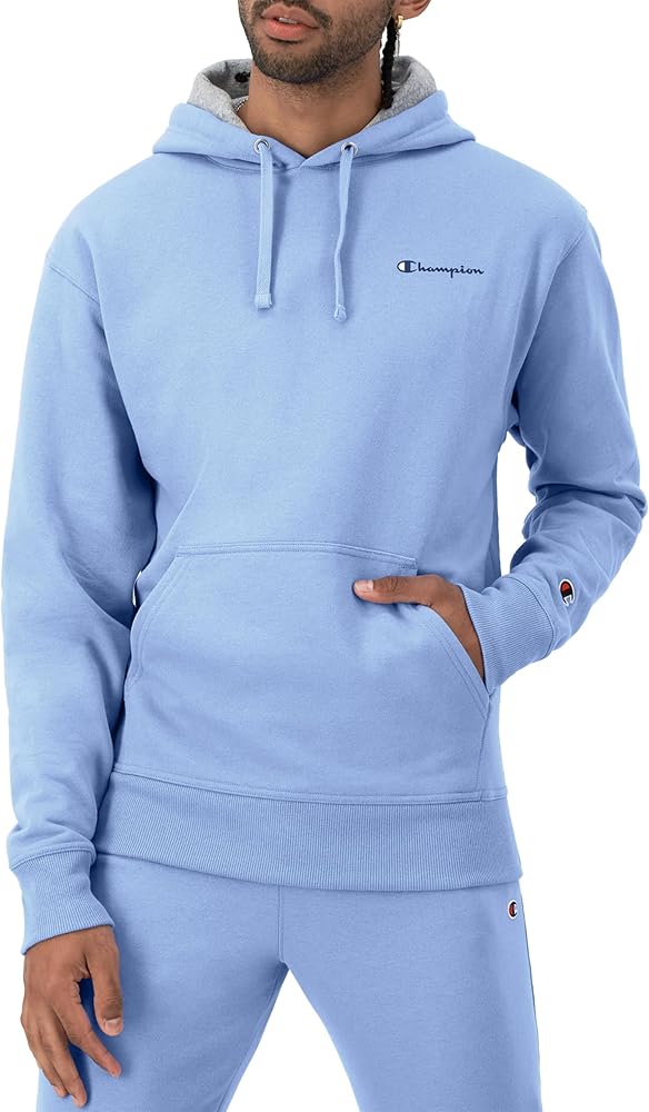 Champion Men'S Hoodie, Powerblend, Fleece Men'S Hoodie, Comfortable Men'S Sweatshirt, Script Logo (Reg. Or Big & Tall)