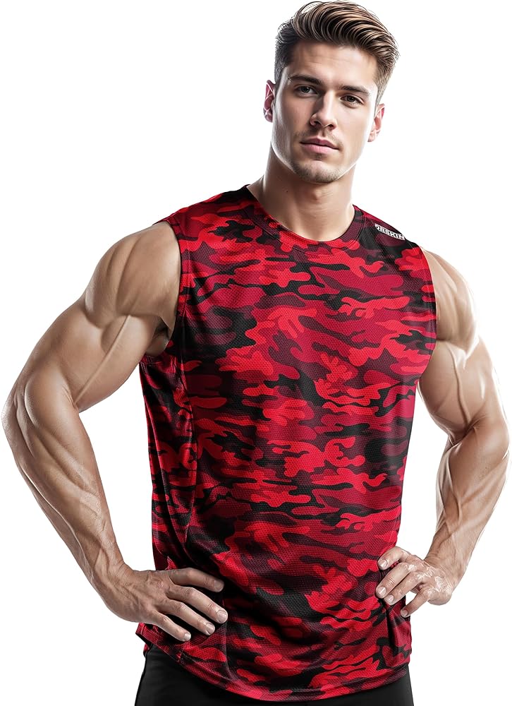 DRSKIN Men's 4, 3, 1 Pack Tank Tops Sleeveless Shirts Workout Athletic Muscle Mesh Dry Fit Gym Training Active Athletic