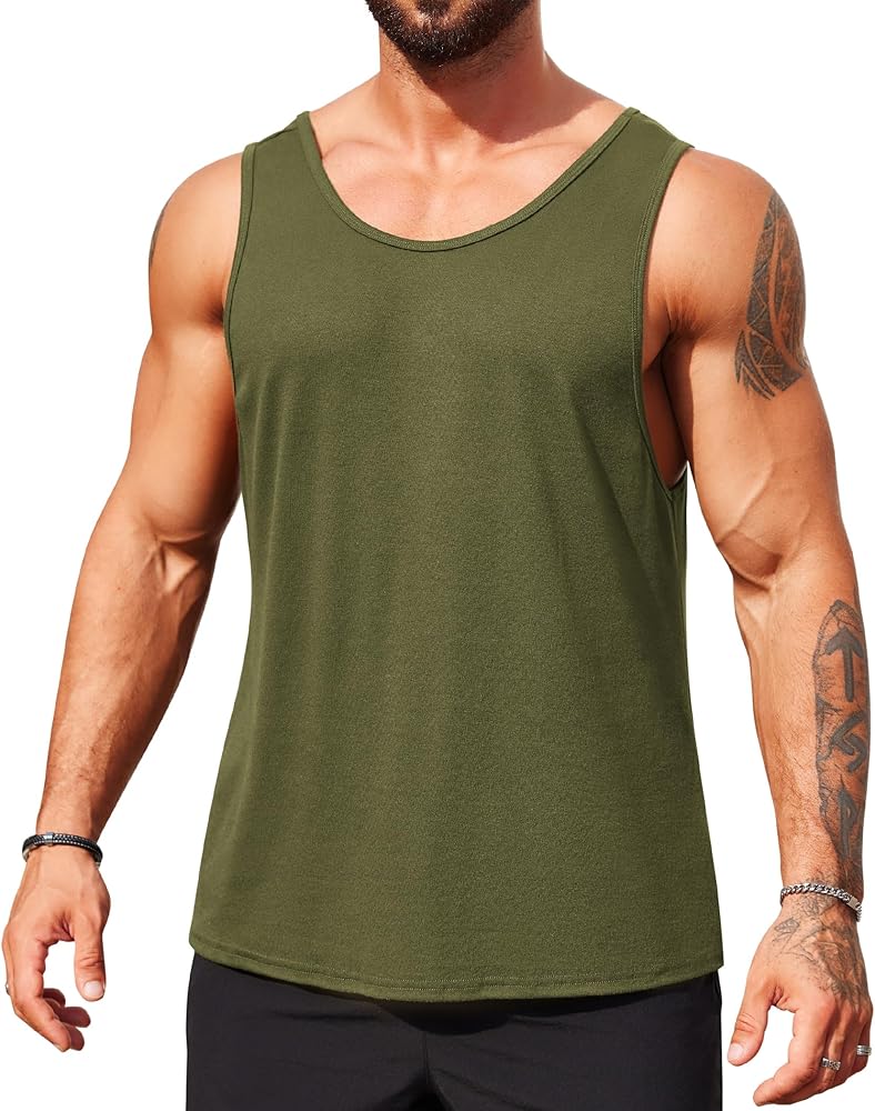 COOFANDY Men's Casual Tank Tops Sleeveless Beach Muscle T Shirts Summer Fashion Tank Shirt